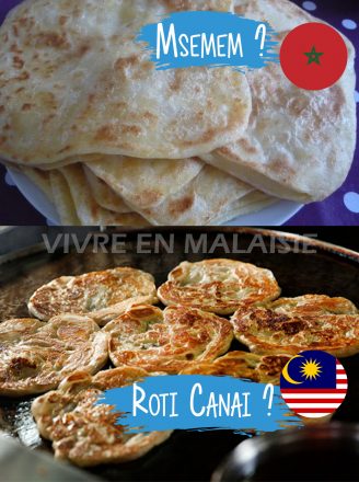 Roti canai et msemmem