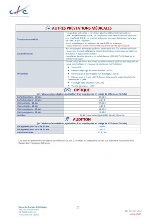 GARANTIES SANTÉ CFE 2021