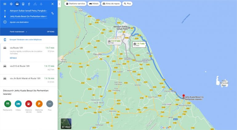 De l'aéroport de Kota Bharu vers Besut