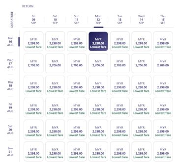 Vol avion Paris CDG Kuala Lumpur Aout 2022