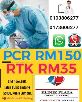 Test RTK covid Bukit Bintang Kuala Lumpur