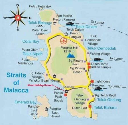 Carte de île Pangkor