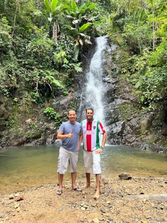 Avec Vincent, lors d'une sortie matinale sur Langkawi